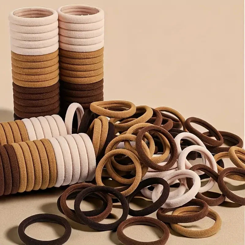 30-200 pieces of women's hair accessories, basic headband, headband tie, ponytail holder, simple and fashionable nylon