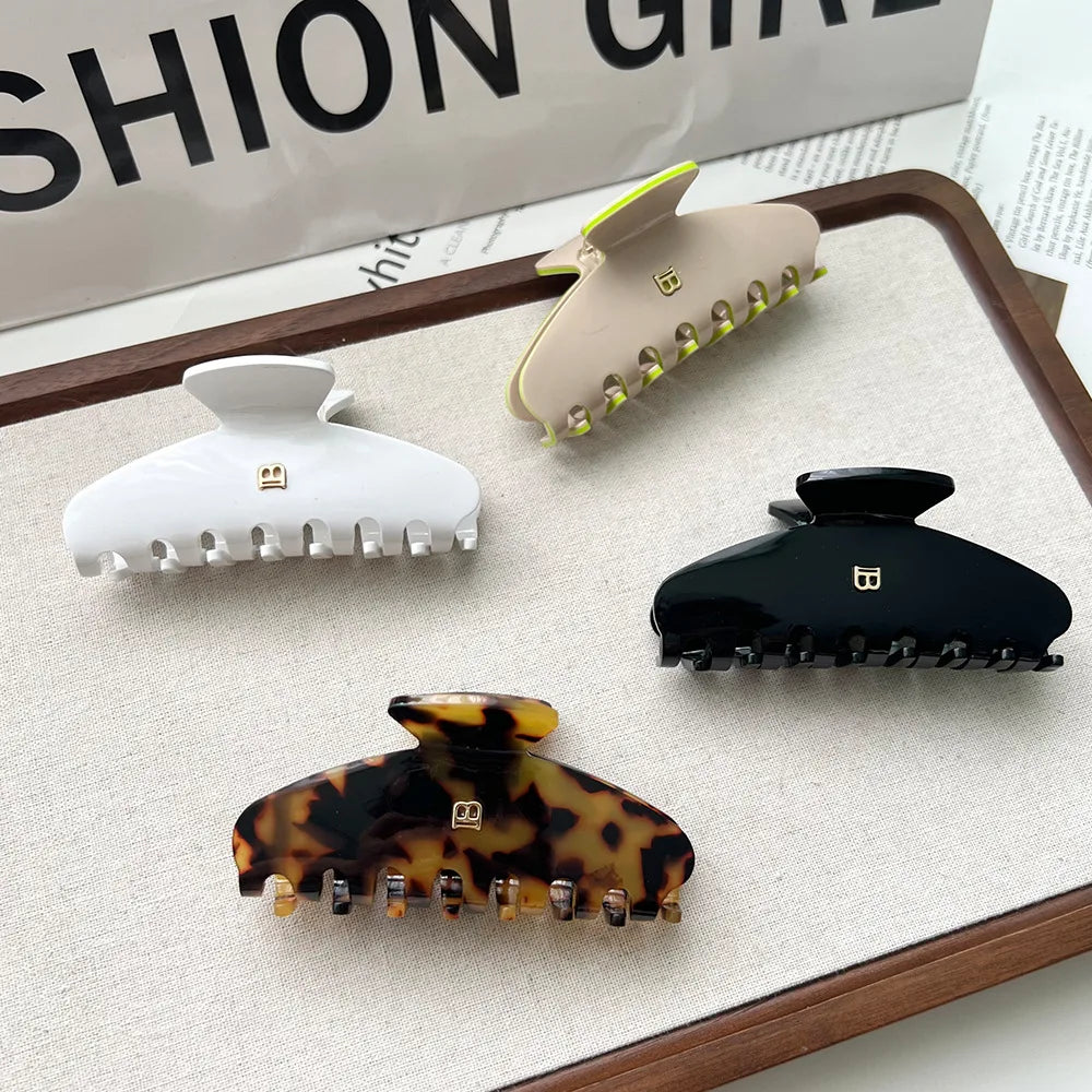 Solid - colored Hair Clips, Claw Clips. Unique and casual summer style for family. Acetate, handmade. High - quality. Fashion