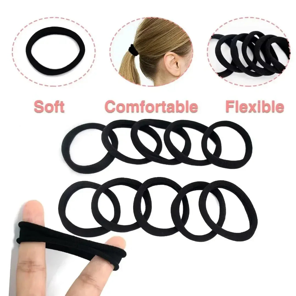 30-200 pieces of women's hair accessories, basic headband, headband tie, ponytail holder, simple and fashionable nylon