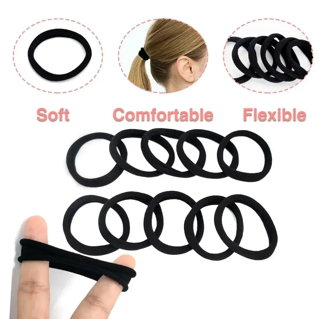30-200 pieces of women's hair accessories, basic headband, headband tie, ponytail holder, simple and fashionable nylon