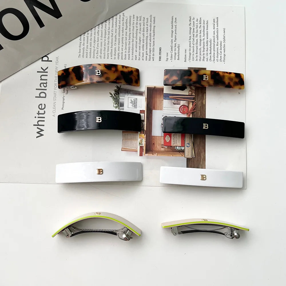 Solid - colored Hair Clips, Claw Clips. Unique and casual summer style for family. Acetate, handmade. High - quality. Fashion