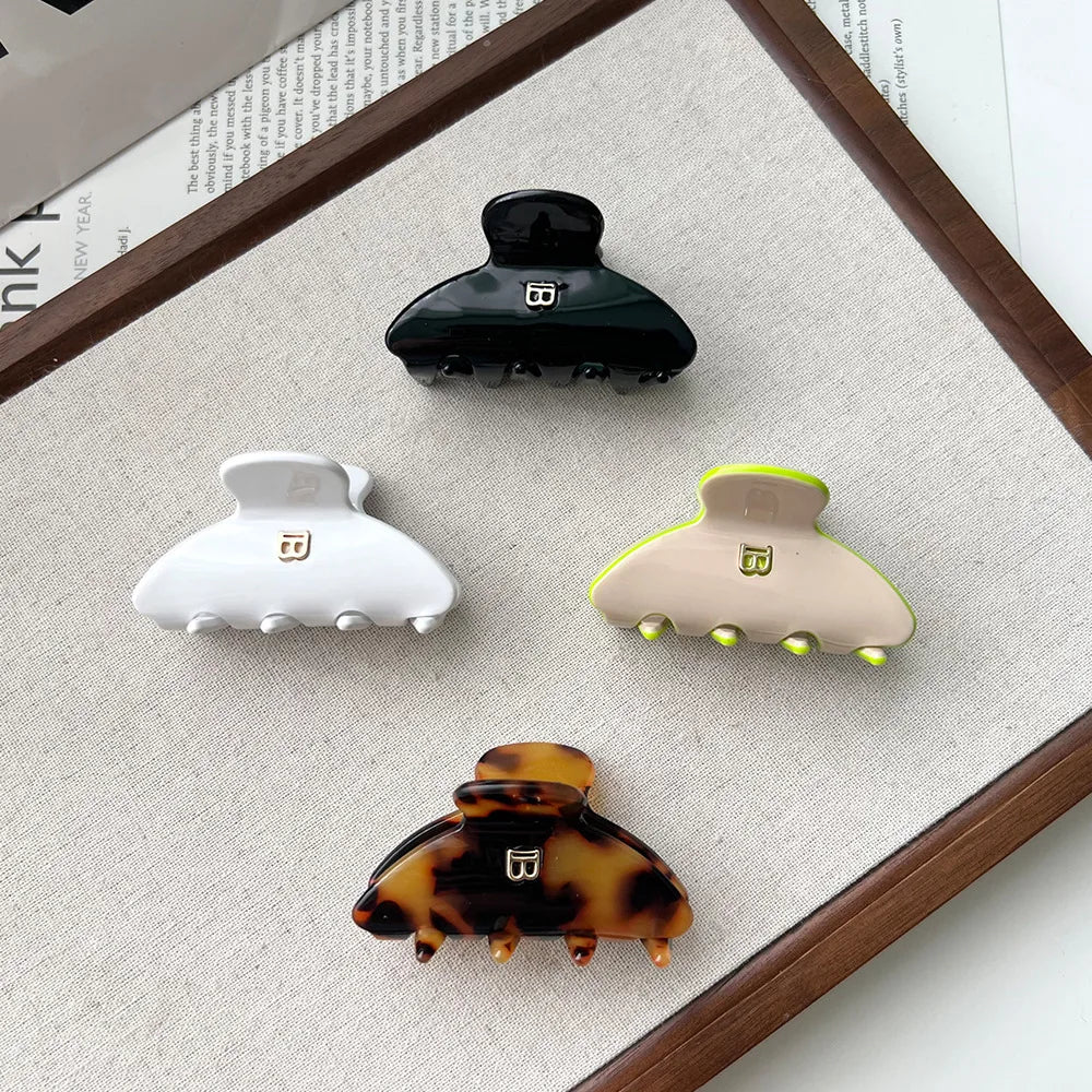 Solid - colored Hair Clips, Claw Clips. Unique and casual summer style for family. Acetate, handmade. High - quality. Fashion